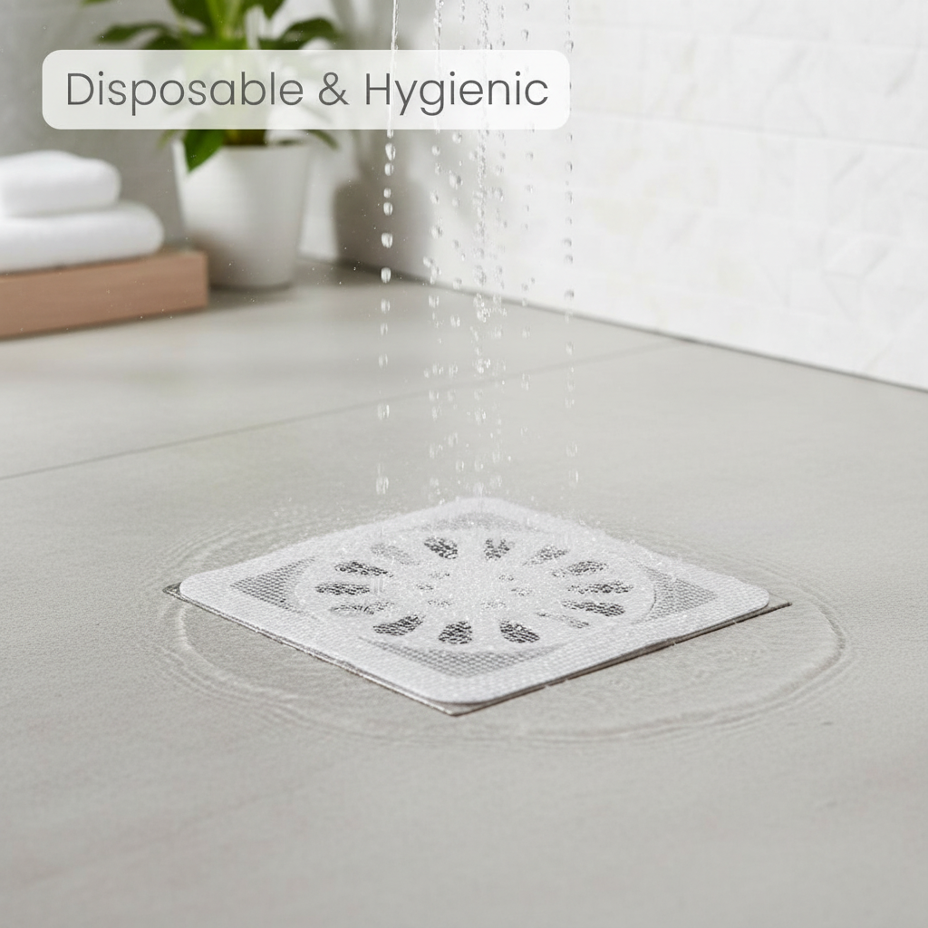 ClearFlow™ Disposable Shower Drain Hair Catcher