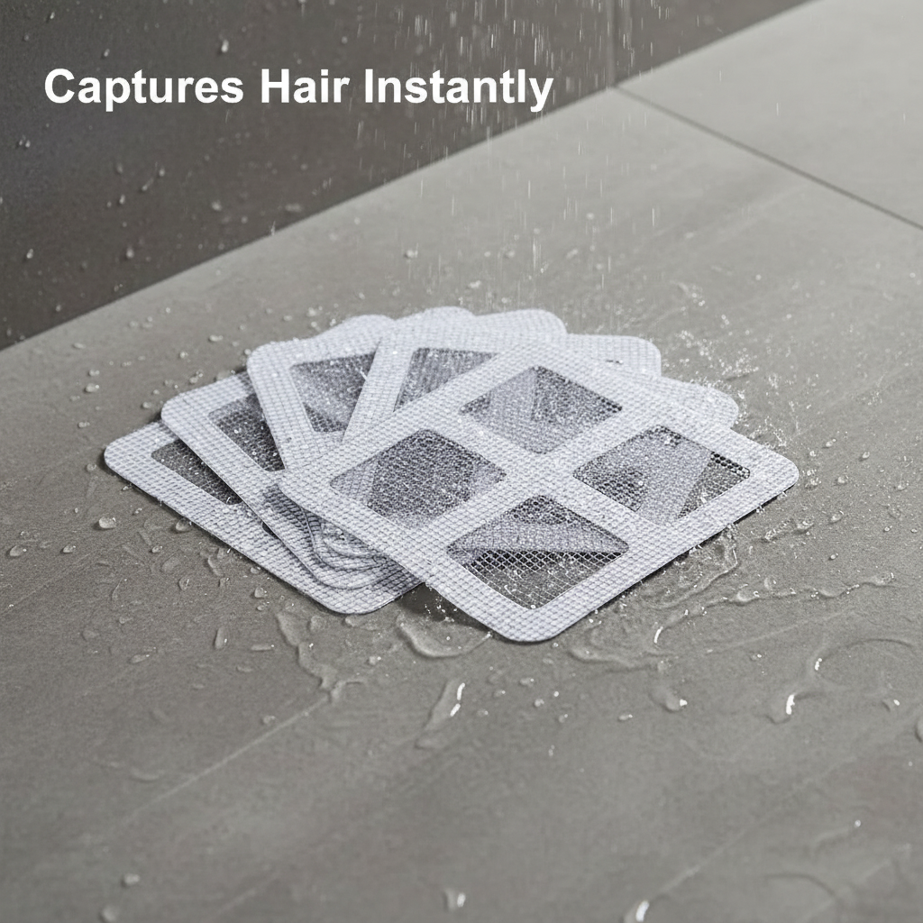 ClearFlow™ Disposable Shower Drain Hair Catcher